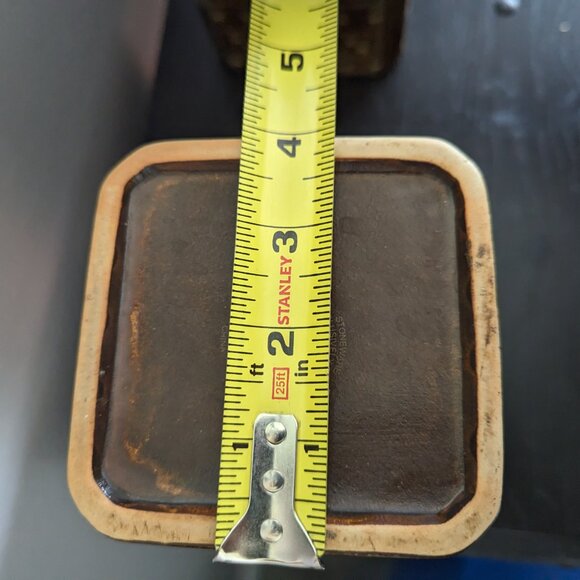 Pier One Imports Stoneware Canister Set Metal Megnet Scoops Textured - Picture 10 of 15